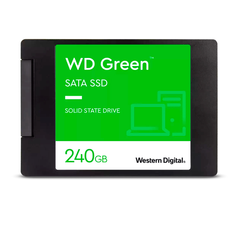 WESTERN DIGITAL  UNIDAD DE ESTADO SOLIDO WESTERN DIGITAL GREEN, WDS240G3G0A, 240GB, SATA 6GB/S, 2.5", 7MM. MODELO: WDS240G3G0A