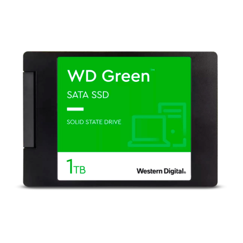 WESTERN DIGITAL UNIDAD DE ESTADO SÓLIDO WESTERN DIGITAL GREEN,1TB, SATA 6GB/S, 2.5", 7MM. MODELO: WDS100T3G0A