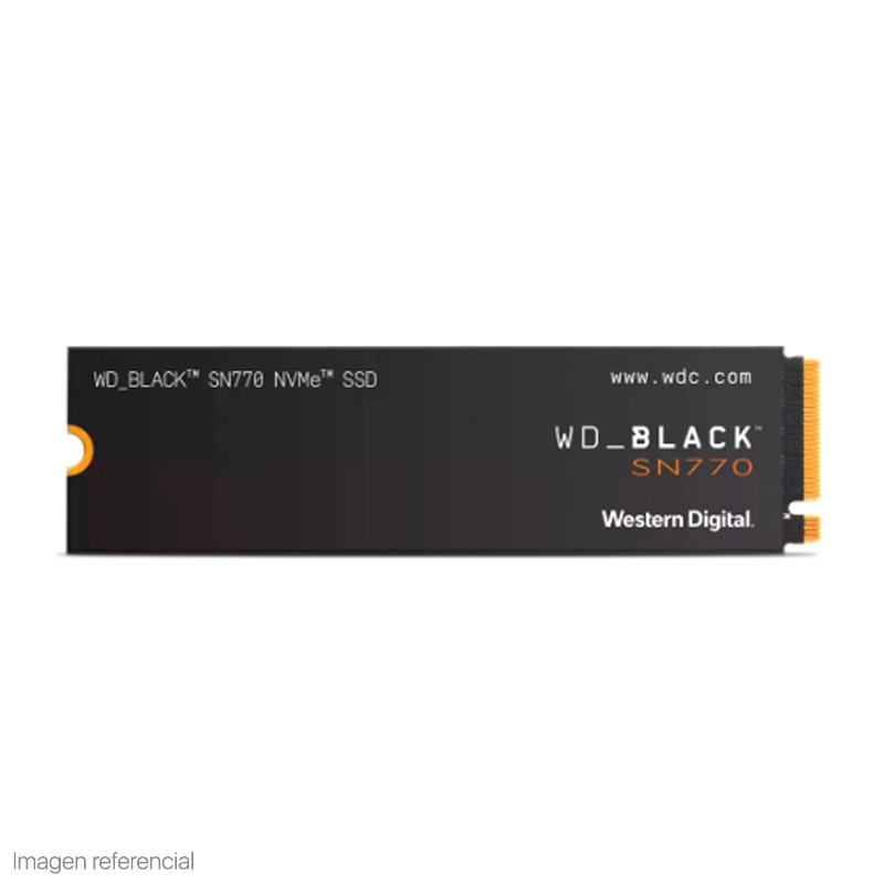 WESTERN DIGITAL UNIDAD DE ESTADO SOLIDO WESTERN DIGITAL BLACK SN770 NVME 2TB M.2 2280 PCIE GEN4 X4 MODELO: WDS200T3X0E