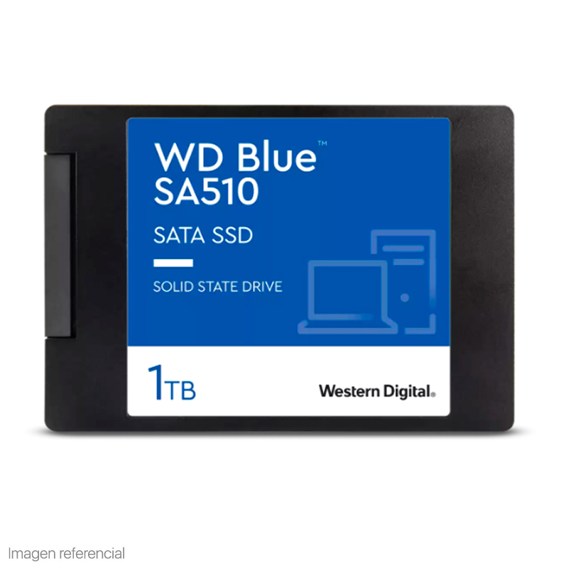 WESTERN DIGITAL UNIDAD EN ESTADO SOLIDO WESTERN DIGITAL BLUE SA510, 1TB, SATA 6GB/S, 2.5", 7MM. MODELO: WDS100T3B0A