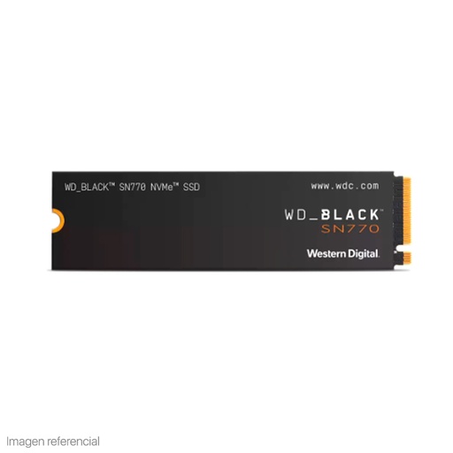WESTERN DIGITAL UNIDAD DE ESTADO SOLIDO WESTERN DIGITAL BLACK SN770 NVME 500GB, M.2 2280, PCIE GEN 4.0 X4. MODELO: WDS500G3X0E