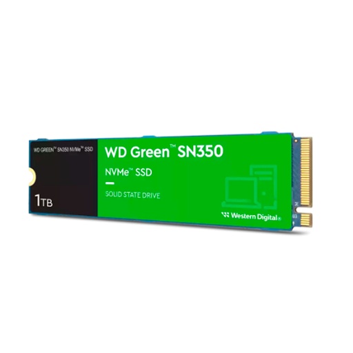 WESTERN DIGITAL UNIDAD DE ESTADO SOLIDO WD GREEN SN350 NVME 1TB M.2 2280, PCIE GEN3 X4 NVME V1.3 MODELO: WDS100T2G0C